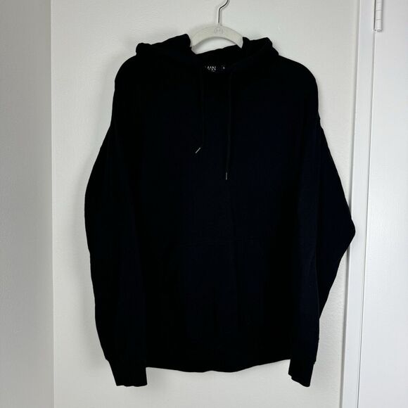 boohooMAN Men's size Small OVERSIZED REAL EYES GRAPHIC HOODIE 100% Cotton - Picture 3 of 3